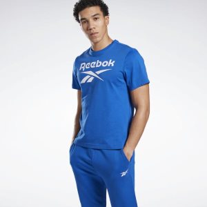 Reebok Graphic Series Stacked T Shirt Herren - Blau - DE 438-ADS